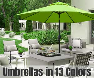 9-foot Patio Umbrellas in 13 Different Colors