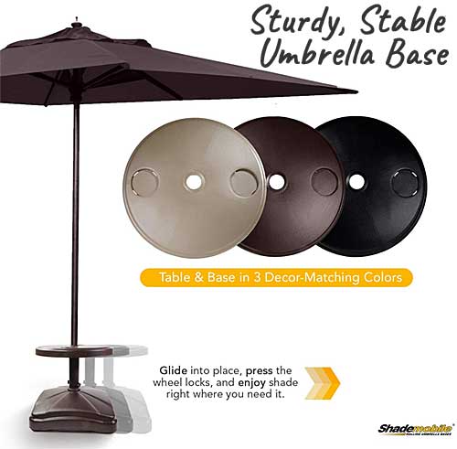 Umbrella Base with Matching Table